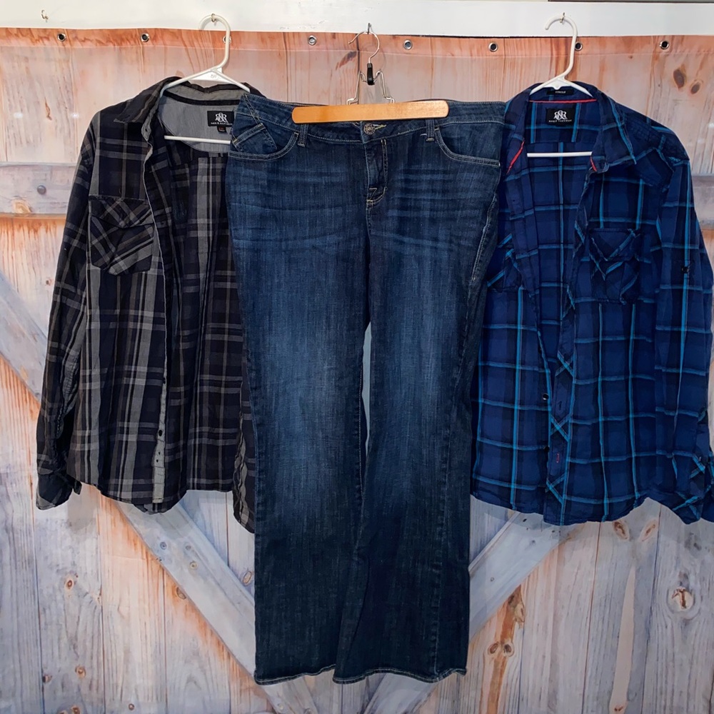 Rock & Republic Jeans & Button Down Shirts